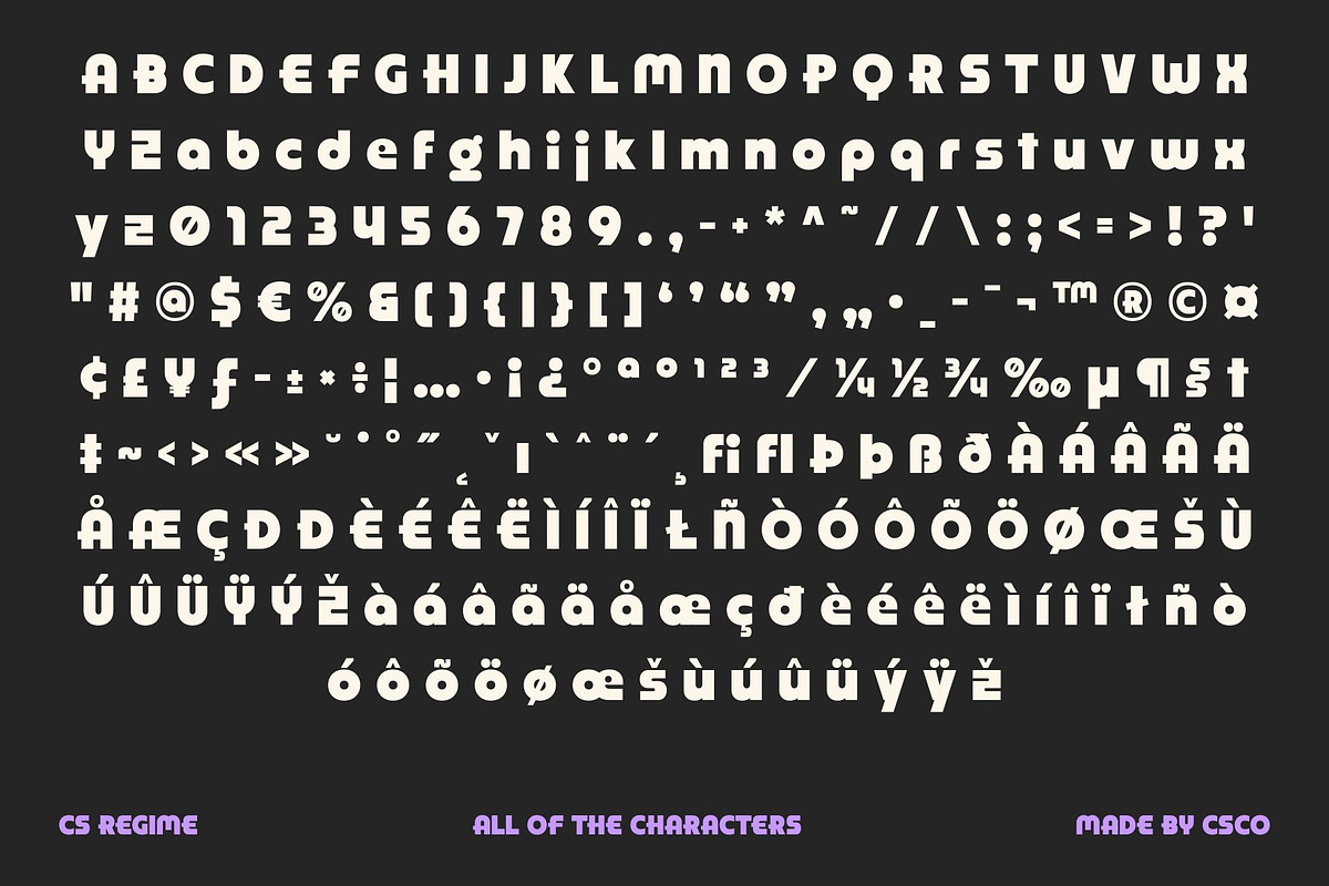 CS Regime – Bold Display Font, a Sans Serif Font by Craft Supply Co. (Photo 8 of 8)
