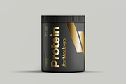 Protein Jar Mock-up, a Packaging Mockup by zippypixelstudio (Thumbnail 4 of 8)