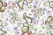 Music Background with Vintage Swirls, a Pattern Graphic by AAN Seamless Shop (Thumbnail 1 of 4)