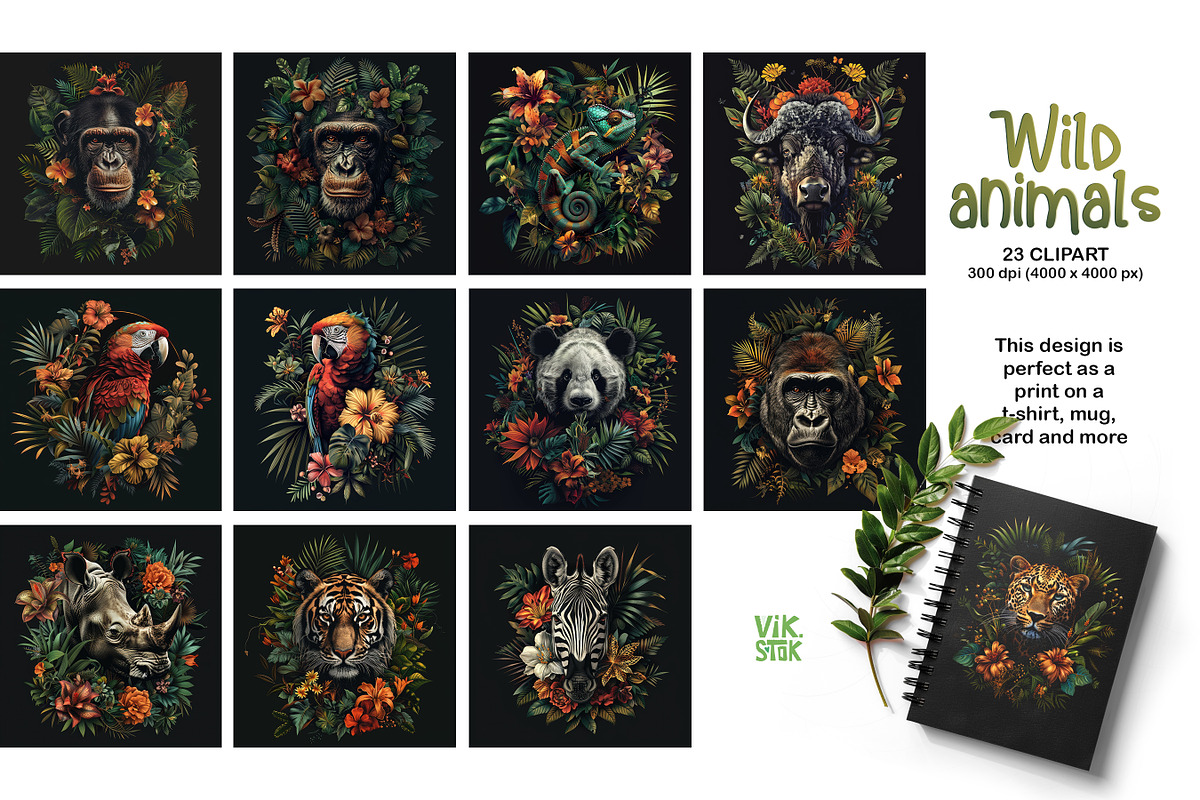 Wild Jungle Animal Clipart, an Animal Illustration by vik.stock (Photo 6 of 7)