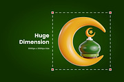 Eid Mubarak Icon, an Object 3D Model by SLAB! Design (Thumbnail 3 of 4)