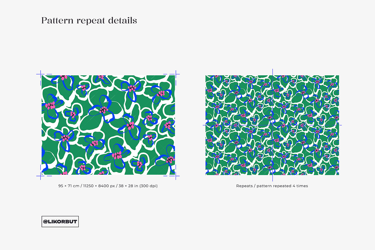 Bold Abstract Modern Floral Pattern, a Pattern Graphic by likorbut (Photo 4 of 14)