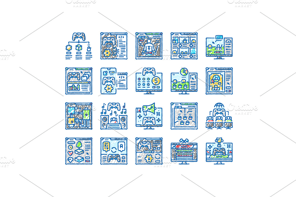 game development computer icons hand, an Object Illustration by pikepicture