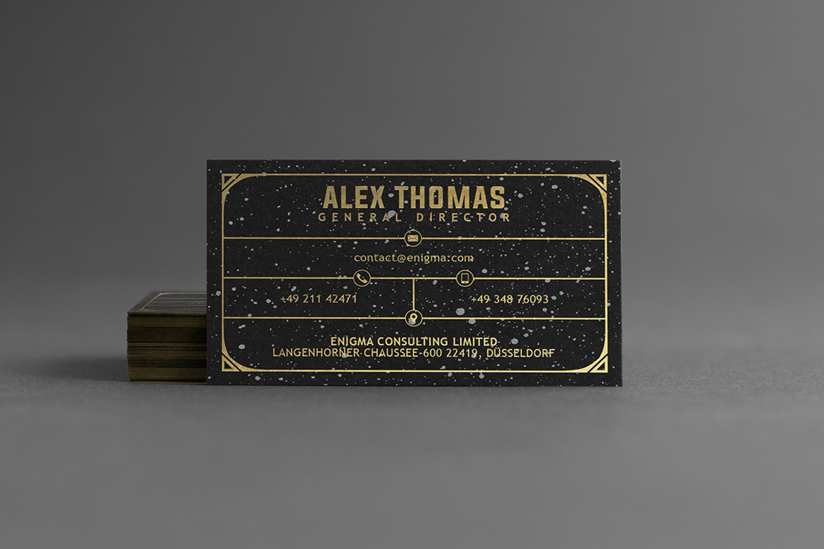 Gold And Black Business Card, a Business Card Template by Marvel (Photo 1 of 5)