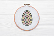 Easter Egg Embroidery Design, an Illustration by Pixels.Craft (Thumbnail 2 of 4)
