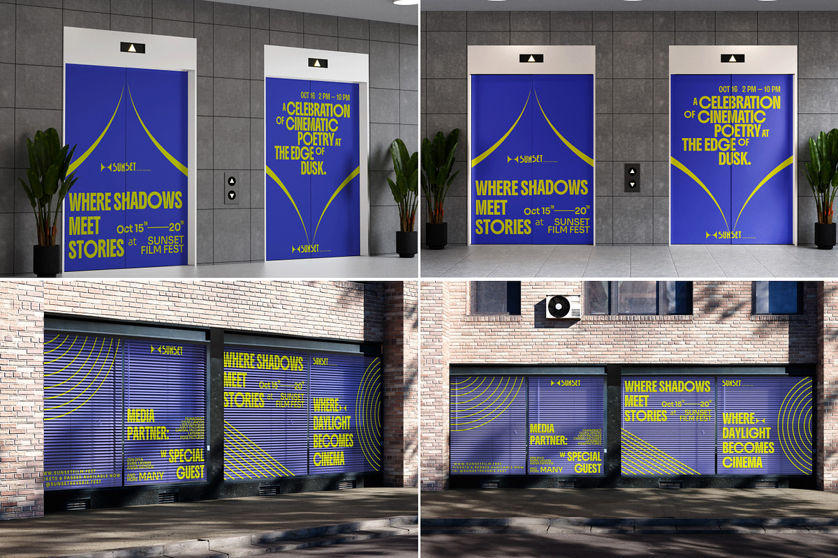 36 Event Film Festival Mockups, an Advertising Mockup by Vitora Mockup (Photo 4 of 11)