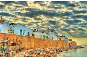 Medina of hammamet on the mediterranean coast in tunisia featuring hammamet, an Architecture Photo by Leonid Andronov