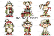 Whimsical Grumpy Animals Christmas, an Illustration by Craft Nest (Thumbnail 4 of 8)