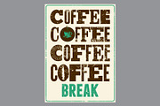 Coffee Break retro vector poster set, a Food Illustration by PoPaShop (Thumbnail 6 of 9)