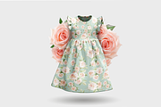 Kids dress mock-up., a Bottom Mockup by Irena Matiash shop (Thumbnail 7 of 7)