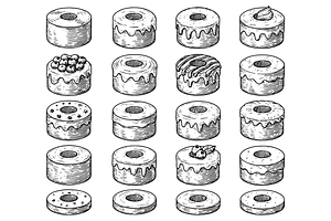 Sweet Donut Pastry Illustration, an Object Graphic by RT Studio