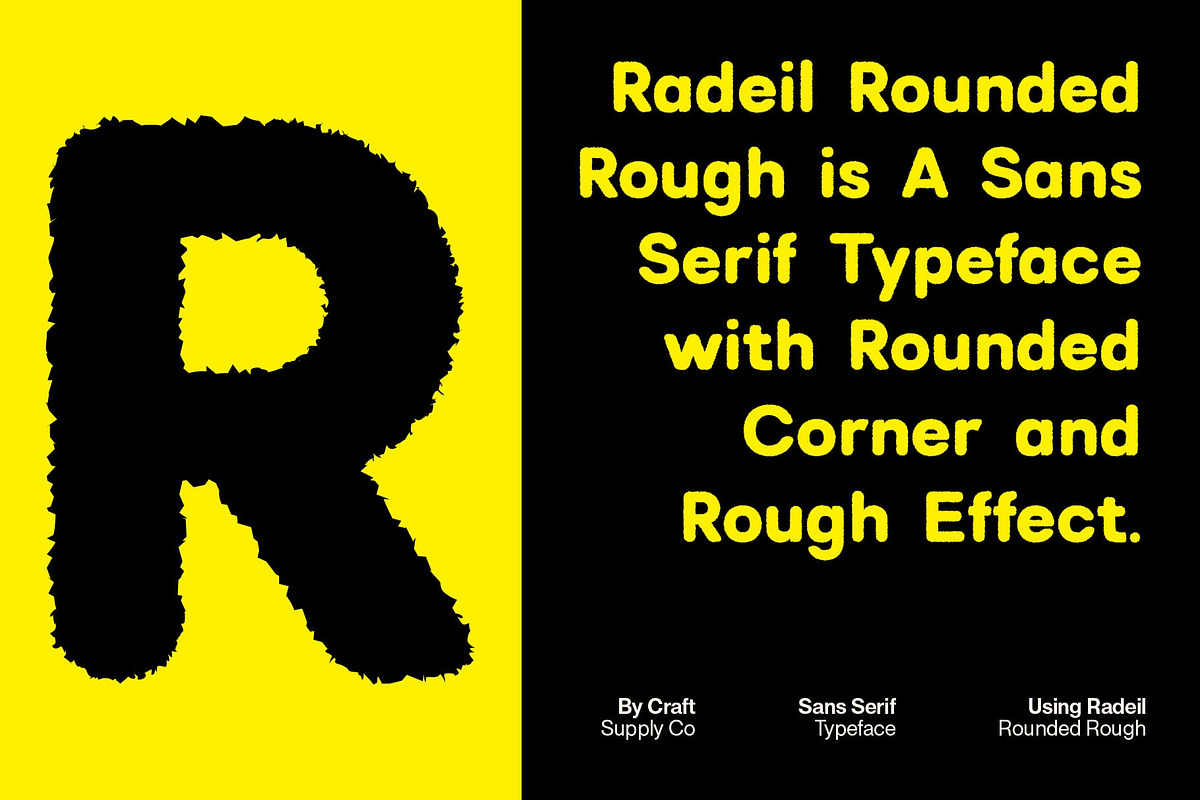 Radeil Rounded Rough, a Sans Serif Font by Craft Supply Co. (Photo 2 of 8)