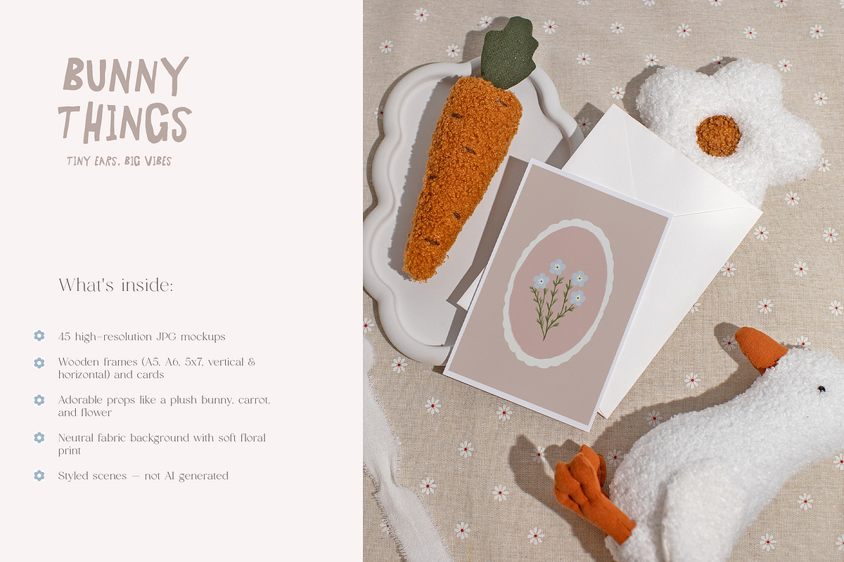 Bunny Things 45 Frame & Card Mockups, a Product Mockup by Muse Mockups (Photo 3 of 16)