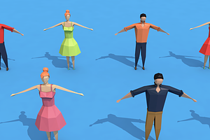 Low Poly Rigged Characters