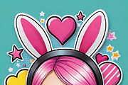 Bunny Girl Power Pack, an Illustration by ETARA by Mea Hau (Thumbnail 10 of 11)