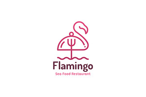 Flamingo Sea Food Logo