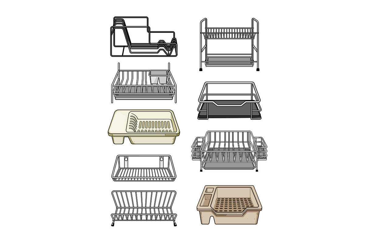 Dish drying racks for kitchen, an Object Graphic by pikepicture (Photo 1 of 3)