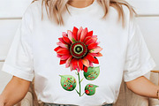Whimsical Spring Sunflower Clipart, an Illustration by designcity5 (Thumbnail 4 of 5)