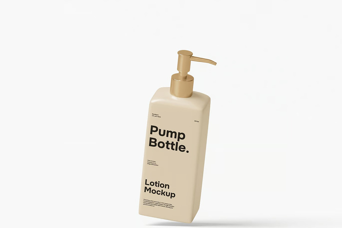 Lotion Pump Bottle Mockup, a Packaging Mockup by renderstockmarket (Photo 2 of 4)