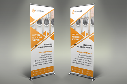 Heating Services Roll Up Banner, a Presentation Template by UNIK