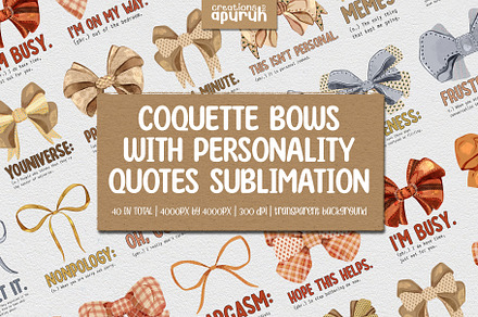 Vintage Coquette Personality Quotes, a Decorative Illustration by creationsbyapuruh