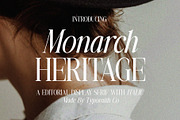 Monarch Heritage | Nostalgic Serif, a Serif Font by Typoraith Co (Thumbnail 1 of 15)