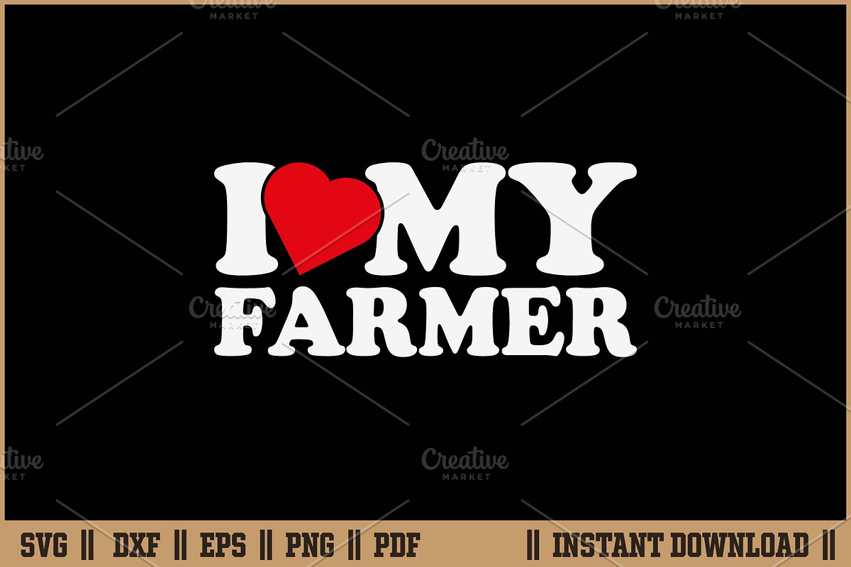 I Love My Farmer Farm Life Design, an Illustration by Handy Arts Studio (Photo 1 of 3)