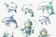 Under the sea baby shower png, an Animal Illustration by Invite to Clipart (Thumbnail 7 of 9)