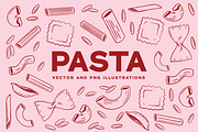 Vector Pasta Illustrations, an Illustration by No Good Company (Thumbnail 1 of 3)