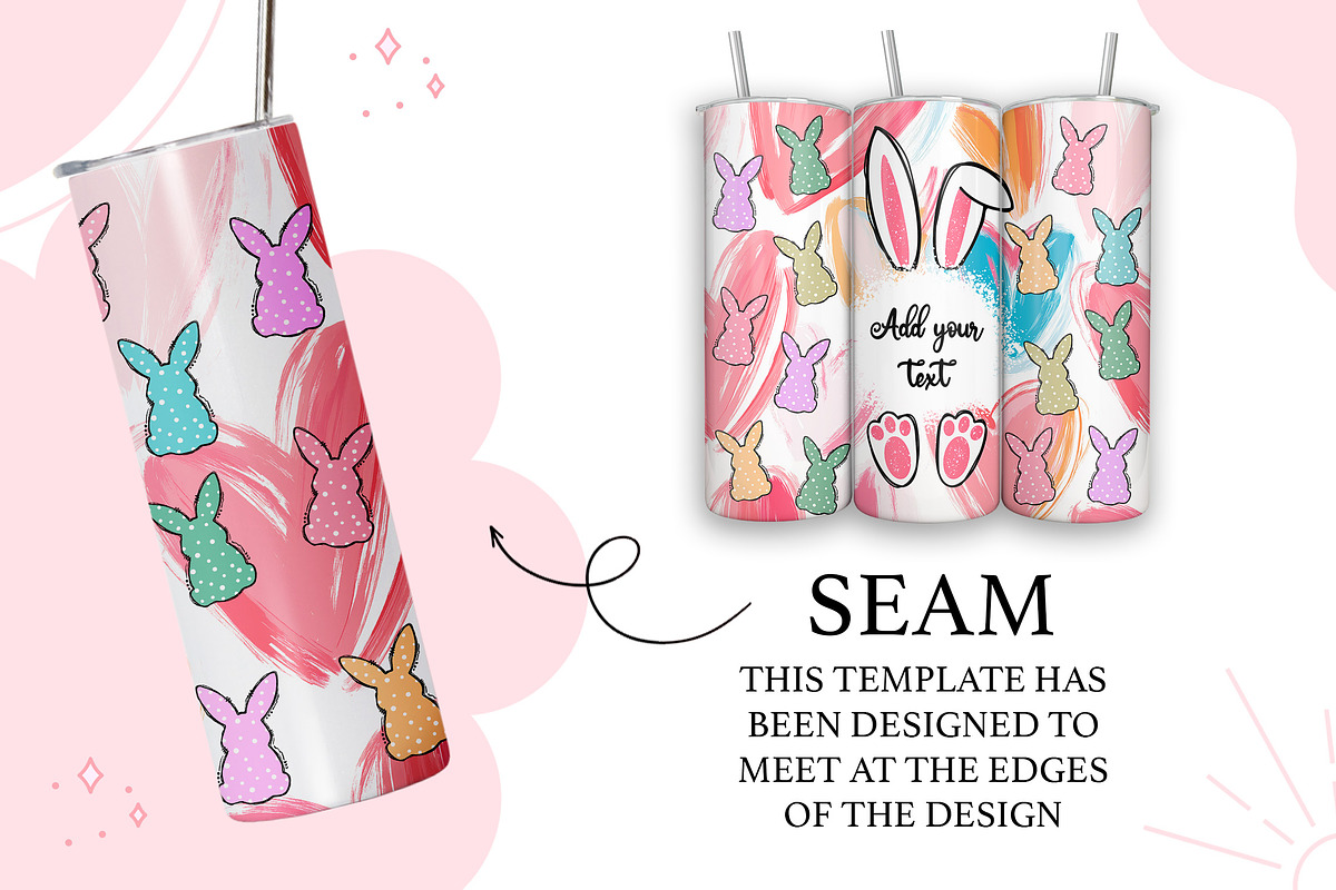 Easter Bunny 20 oz Skinny Tumbler, a Graphic by TumblerArtDS (Photo 3 of 3)