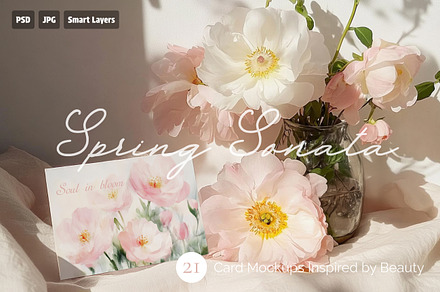Spring Sonata 21 Card Mockup