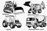 Heavy Vehicle Hand-Drawn Vector, a Transportation Illustration by Tekuni (Thumbnail 5 of 9)