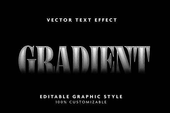Gradient Metallic Silver Text Effect preview 3