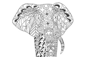 Patterned elephant
