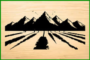 50 Mountain Silhouette Clipart Vecto, an Illustration by Gaye Art (Thumbnail 1 of 4)