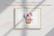 Romantic Watercolor Clipart set, a Decorative Illustration by WatercolorElena (Thumbnail 11 of 11)