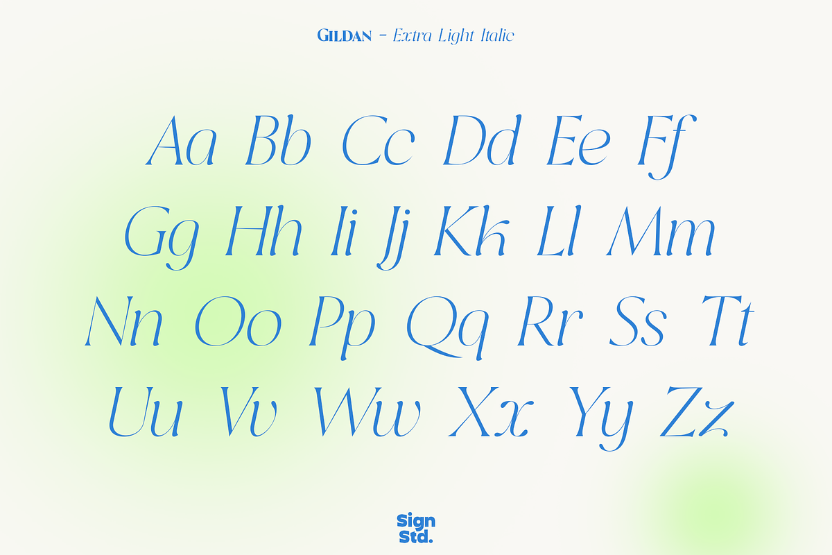 Gildan - Extra Light with Italic, a Serif Font by Sign Studio (Photo 6 of 10)