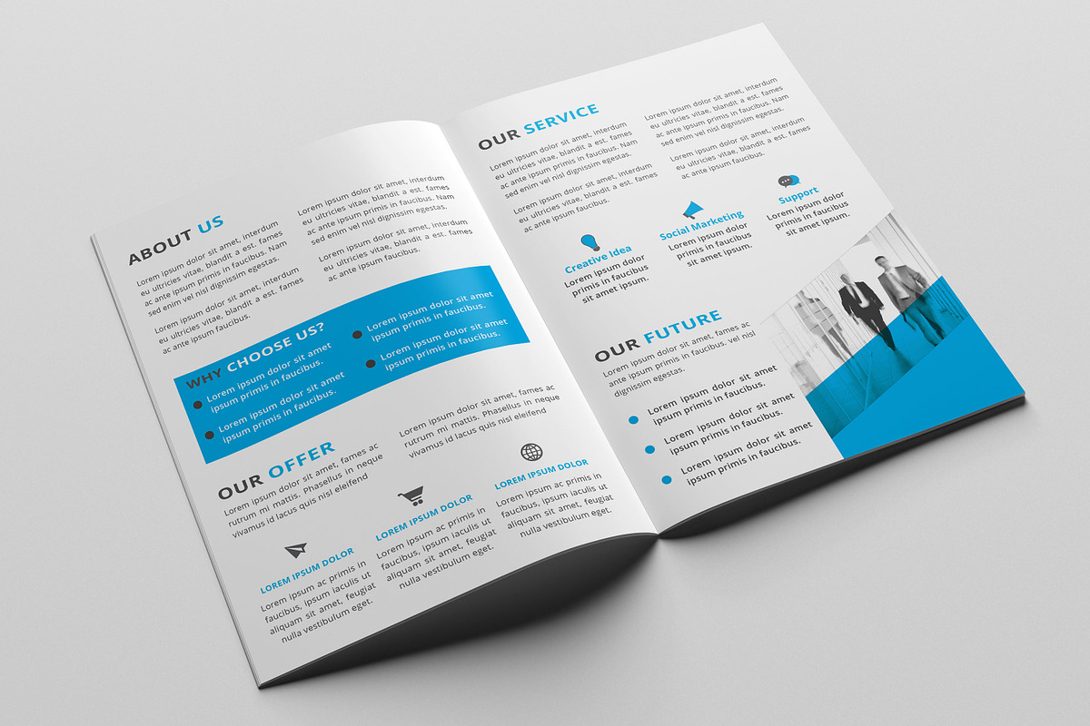 Corporate Bi-fold Brochure, a Brochure Template by design_pick (Photo 2 of 3)