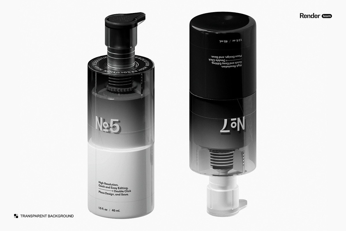 Dispenser Bottle Mockup, a Packaging Mockup by Renderteam (Photo 7 of 8)