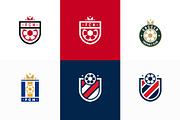 Set of Football Badge with shield, a Branding & Logo Template by Lucky Creative (Thumbnail 1 of 5)
