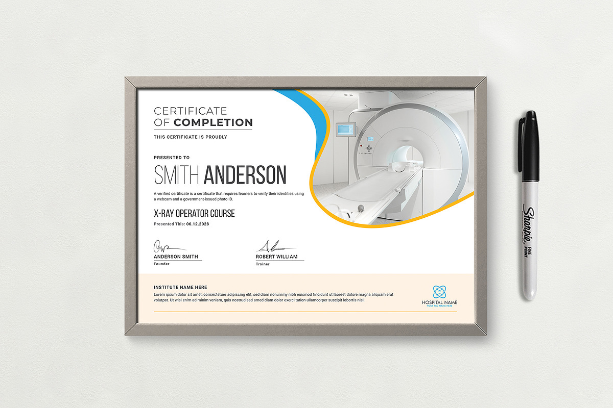 X-ray Operator Certificate, a Stationery Template by DesignDevisers (Photo 5 of 10)