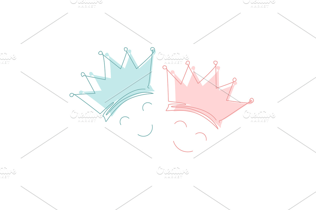 Gender Party Pink and Blue Baby, an Animal Illustration by Toltemara