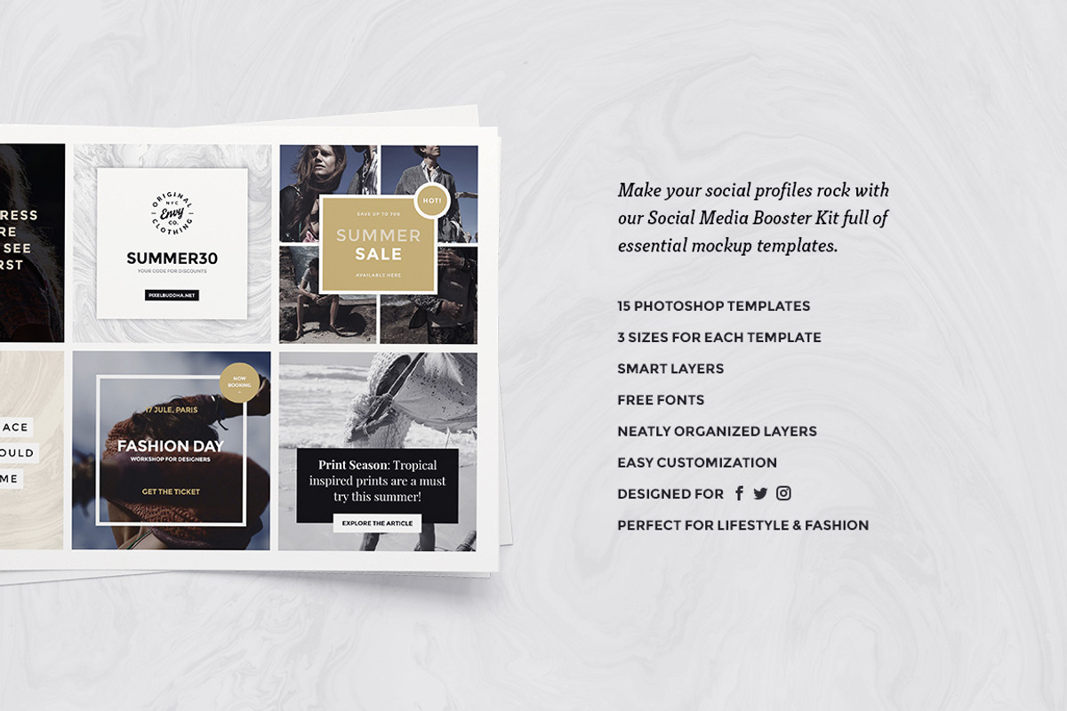 Social Media Booster Kit, a Social Media Template by pixelbuddha.net (Photo 2 of 7)