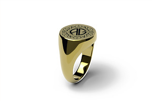 Signet Ring Logo Mockup