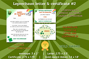4 Leprechaun Letter&Certificate sets, a Print Template by Adalin Shop (Thumbnail 4 of 8)