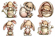 Baby Bunny Easter Clipart PNG, an Illustration by Daily.Designs (Thumbnail 7 of 8)