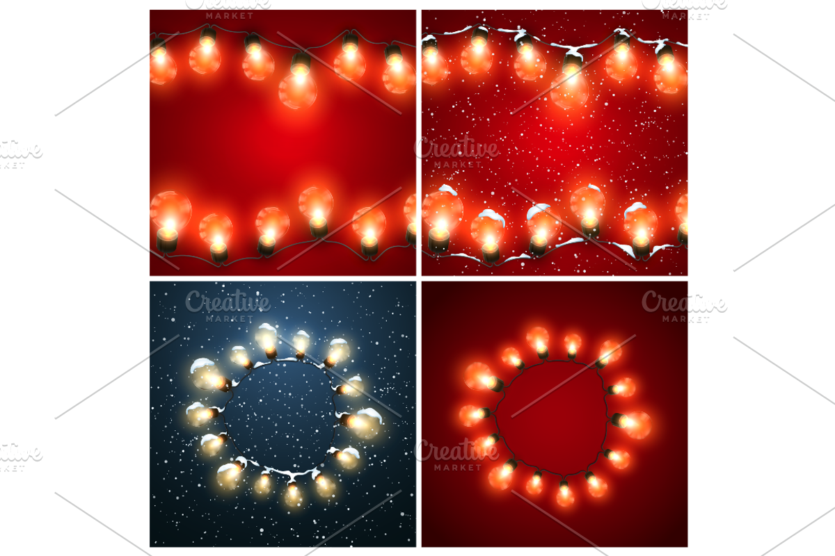 Christmas Lights. Holiday Vector Set, a Decorative Illustration by maximmmmum (Photo 3 of 3)