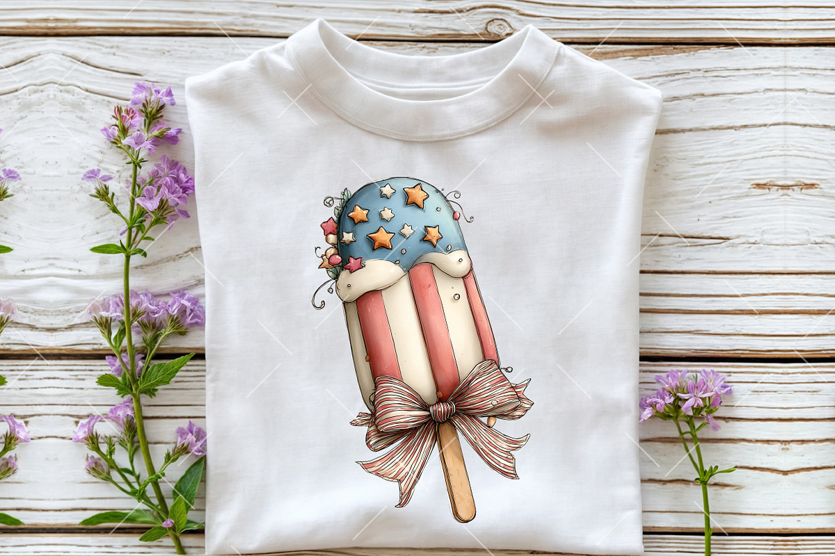 Patriotic Ice-Cream PNG Clipart, an Illustration by OK Design (Photo 5 of 6)