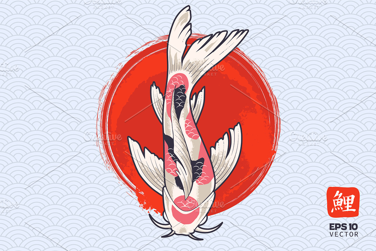 Koi Fish Vector Set, an Animal Illustration by Vecster (Photo 6 of 8)