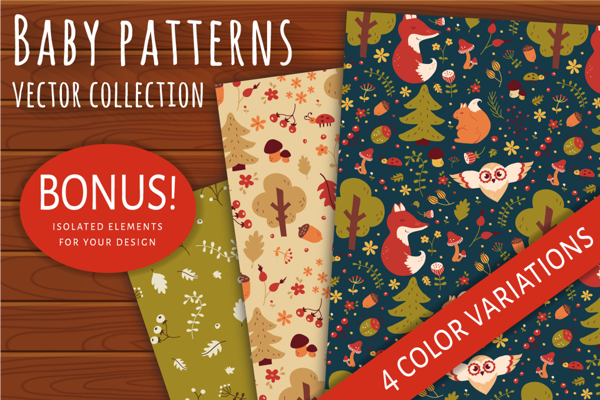 Dreamy forest collection, a Pattern Graphic by JuliaMalinovskaya (Photo 1 of 6)